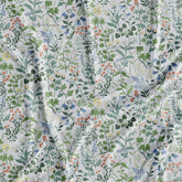 Mini leaves Cream & Green Floral Digital Printed Fabric